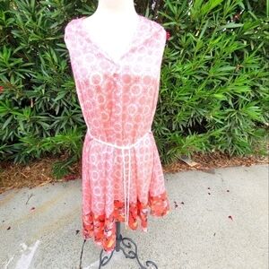 𝅺peter Som Coral  Silk Dress  👗Size large